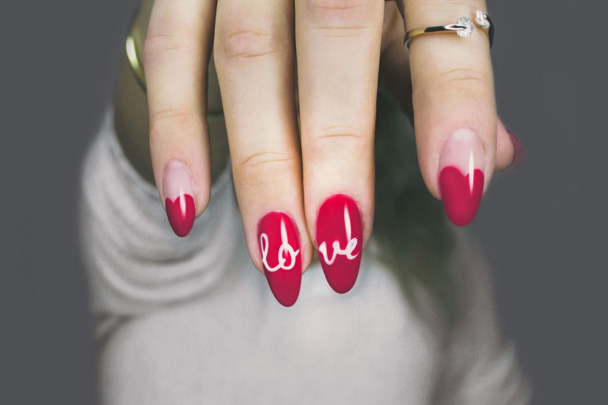 Custom hand-painted nail art at Divina Nail Lounge